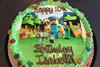 Order Ref: PI-496 10 inch Minecraft Photo Image Ice Cream Cake