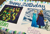 Order Ref: PI-498 Custom Twins Birthday Ninja Turtles & Frozen Photo Image Ice Cream Cake