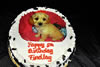 Order Ref: PI-123 Puppy Custom Photo Image Ice Cream Cake.