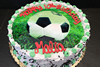 Order Ref: PI-418 Soccer Themed 10 inch Photo Image Ice Cream Cake