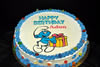 Order Ref: PI-101 Smurf Themed Custom Birthday Ice Cream Cake.