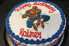 Order Ref: PI-515 10 inch SUperman Custom Photo Image Ice Cream Cake