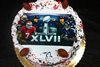 Order Ref: PI-147 Custom Super Bowl Themed Custom Photo Image Ice Cream Cake.