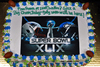 Order Ref: PI-253 Super Bowl 2015 Theme with Baby Reveal inside Photo Image Ice Cream Cake.