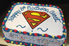 Order Ref: PI-501 Custom Superman Themed Photo Image Ice Cream Cake
