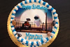 Order Ref: PI-238 Wall-E and Eve Custom Themed Photo Image Ice Cream Cake.