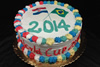 Order Ref: PI-209 World Cup 2014 Brazil v Croatia Custom Photo Image Ice Cream Cake.