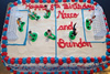 Order Ref: TH-132 Soccer Red WHite & Blue Themed 10x14 inch Ice Cream Cake.