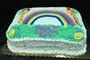 Order Ref: TH-142 Rainbow with Balloons 12x18 inch Ice Cream Cake.