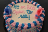 Order Ref: TH-130 Baby reveal 9 inch Custom Themed Ice Cream Cake.