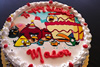 Order Ref: PI-109 Angry Birds Themed Photo Image Ice Cream Cake.