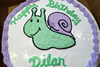 Order Ref: TH-151 Custom Snail Themed 10 inch Ice Cream Cake