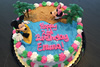 Order Ref: TH-152 Minnie at the Beach Themed Custom Ice Cream Cake