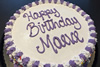 Order Ref: TR-042 10 inch Purple w/ White Decorations Traditional Ice Cream Cake