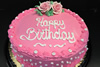 Order Ref: TR-044 9 inch Pink with Roses Traditional Ice Cream Cake
