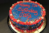 Order Ref: TR-050 Custom Blue & Red with Sprinkles Traditional Ice Cream Cake