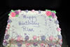 Order Ref: TR-023 Traditional Style 10x14 inch Birthday Decoration with Flowers and Sprinkles.