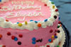 Order Ref: TR-013 Traditional Style Decoration with Pink Frosting and M & Ms.