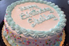 Order Ref: TR-029 Traditional Ice Cream Cake with teal colored trim.