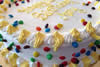Order Ref: TR-035 Traditional Yellow Decoration with m&ms Ice Cream Cake.